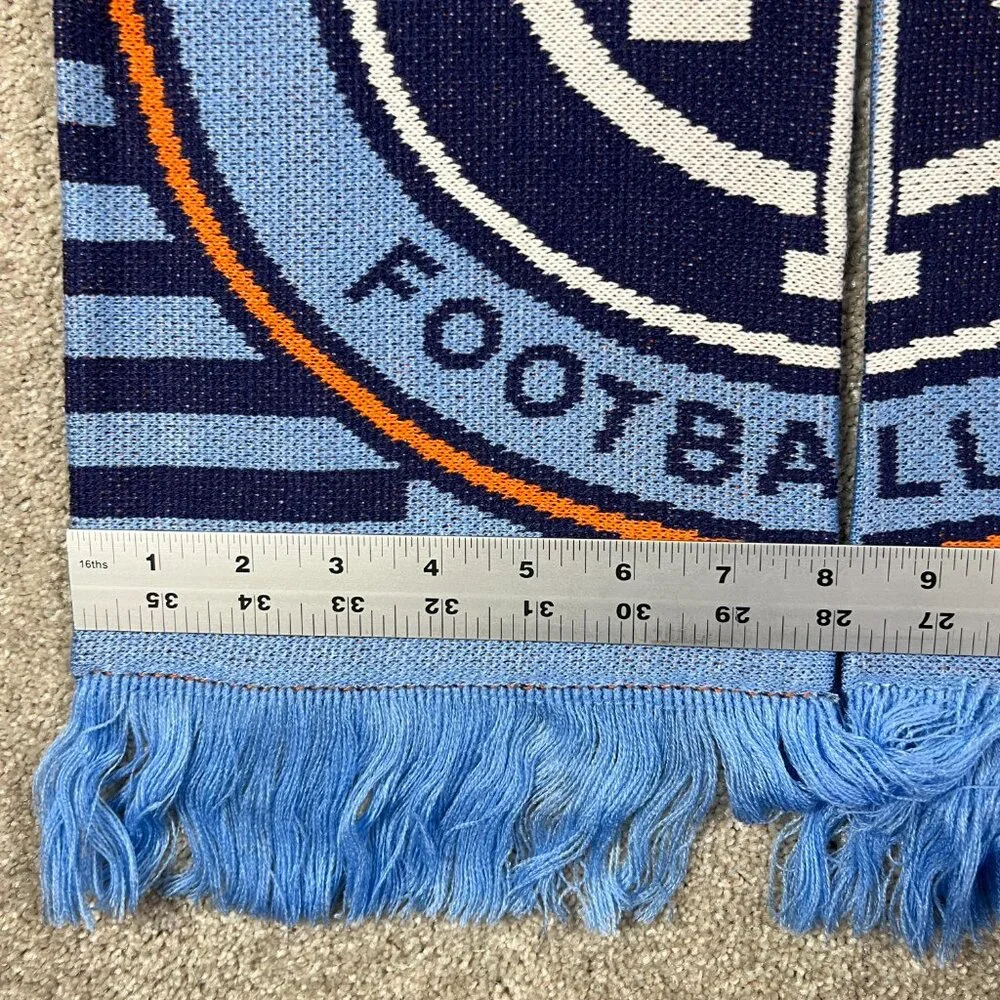 Adidas Unisex OSFA Blue‎ Orange Winter Fringe New York City FC MLS Scarf NWT